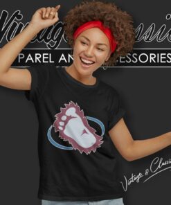 Colorado Avalanche Big Foot Step Logo Women T Shirt