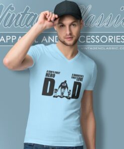 Colorado Avalanche Dad A Sons First Hero Daughters First Love V Neck TShirt