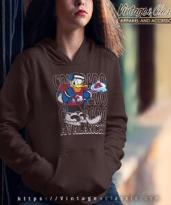 Colorado Avalanche Donald Duck Hockey Shirt 1 Colorado Avalanche Donald Duck Hockey Shirt Hoodie