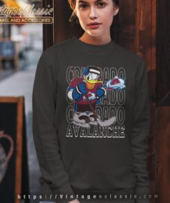 Colorado Avalanche Donald Duck Hockey Shirt 3 Colorado Avalanche Donald Duck Hockey Shirt Sweatshirt