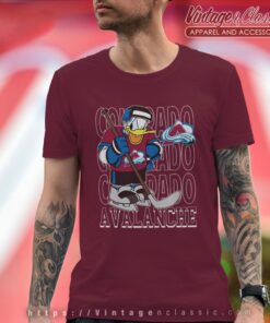 Colorado Avalanche Donald Duck Hockey Shirt 5 Colorado Avalanche Donald Duck Hockey Shirt T shirt