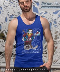 Colorado Avalanche Donald Duck Hockey Shirt 4 Colorado Avalanche Donald Duck Hockey Shirt Tank Top Racerback