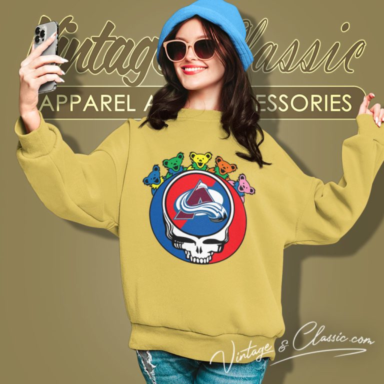 Colorado Avalanche Grateful Dead Steal Your Face Hockey Nhl Sweatshirt Colorado Avalanche Grateful Dead Steal Your Face Hockey Nhl Sweatshirt