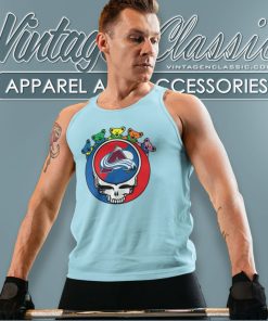 Colorado Avalanche Grateful Dead Steal Your Face Hockey Nhl Tank Top Racerback