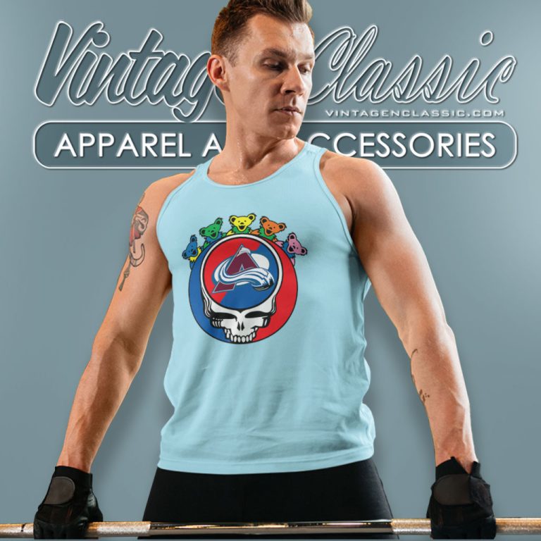 Colorado Avalanche Grateful Dead Steal Your Face Hockey Nhl Tank Top Racerback Colorado Avalanche Grateful Dead Steal Your Face Hockey Nhl Tank Top Racerback