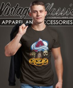 Colorado Avalanche Halloween Horror Movie Pumpkin T Shirt