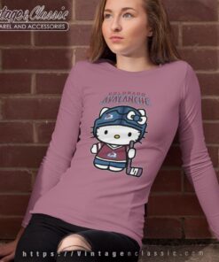 Colorado Avalanche Hello Kitty Shirt Long Sleeve Tee