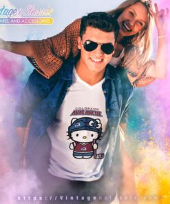 Colorado Avalanche Hello Kitty Shirt V Neck TShirt