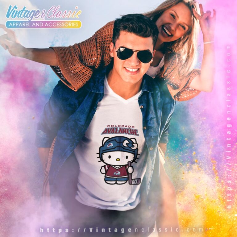 Colorado Avalanche Hello Kitty Shirt V Neck TShirt Colorado Avalanche Hello Kitty Shirt V Neck TShirt