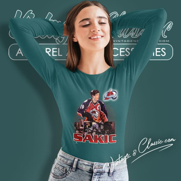 Colorado Avalanche Joe Sakic Nhl Long Sleeve Tee Colorado Avalanche Joe Sakic Nhl Long Sleeve Tee