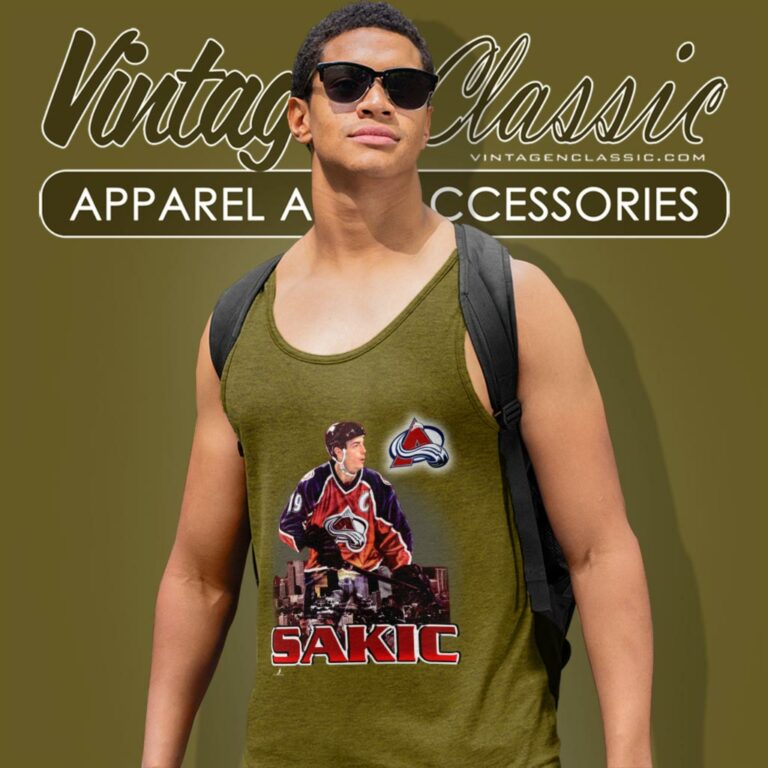 Colorado Avalanche Joe Sakic Nhl Tank Top Racerback Colorado Avalanche Joe Sakic Nhl Tank Top Racerback