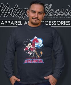 Colorado Avalanche Mickey Mouse Disney Hockey Stanley Cup Champions Long Sleeve Tee