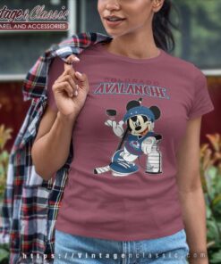 Colorado Avalanche Mickey Stanley Cup Women T shirt