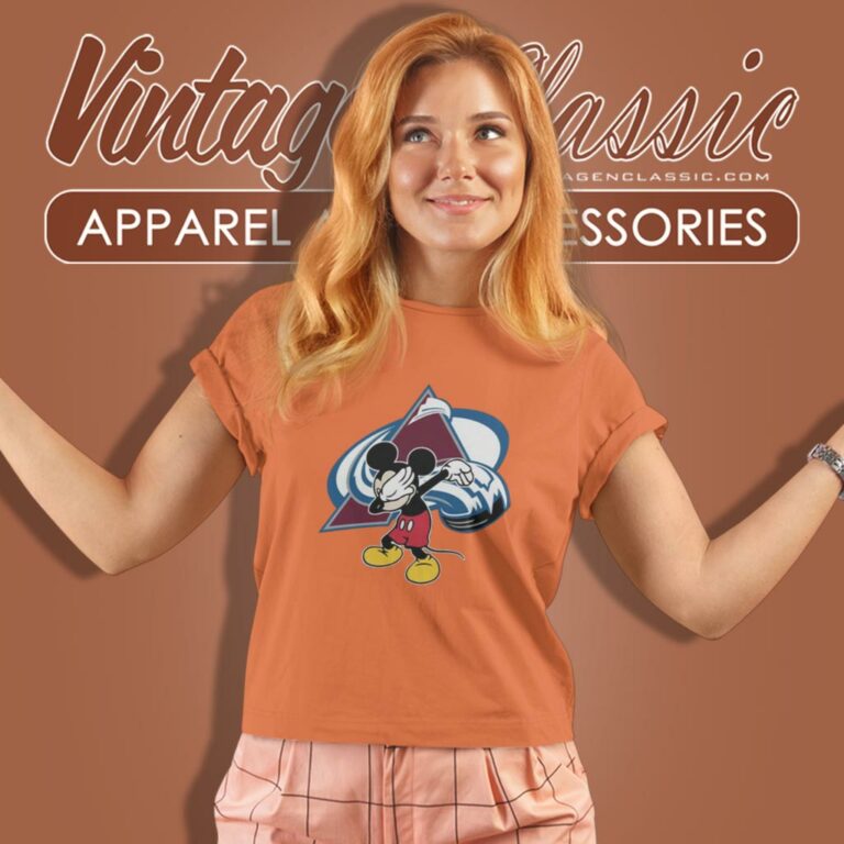 Colorado Avalanche Nhl Hockey Dabbing Mickey Disney Women T Shirt Colorado Avalanche Nhl Hockey Dabbing Mickey Disney Women T Shirt