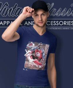 Colorado Avalanche Patrick Roy Nhl Hockey V Neck TShirt