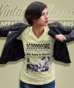 Colorado Avalanche Shirt 90s Xxl Hockey Nhl 1995 V Neck TShirt