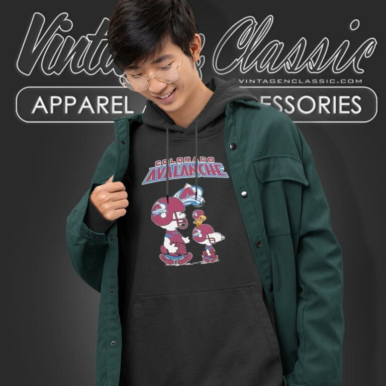 Colorado Avalanche Shirt Charlie Brown Snoopy And Woodstock Road Hoodie Colorado Avalanche Shirt Charlie Brown Snoopy And Woodstock Road Hoodie