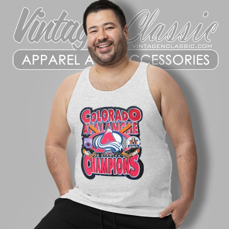 Colorado Avalanche Stanley Cup Tank Top Racerback Colorado Avalanche Stanley Cup Tank Top Racerback