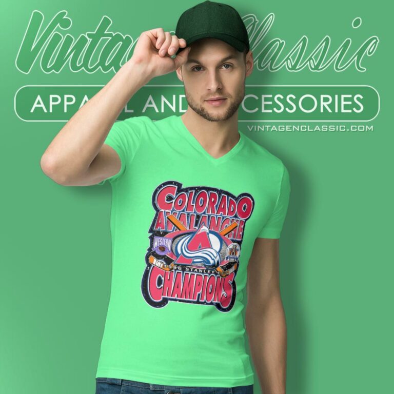 Colorado Avalanche Stanley Cup V Neck TShirt Colorado Avalanche Stanley Cup V Neck TShirt