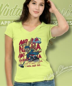 Colorado Avalanche X Blink 182 Say It Aint So I Will Not Go V Neck TShirt