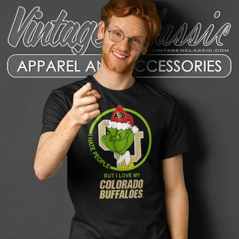 Colorado Buffaloes Ncaa Christmas Grinch Shirt I Hate People But I Love My Colorado T Shirt Colorado Buffaloes Ncaa Christmas Grinch Shirt I Hate People But I Love My Colorado T Shirt