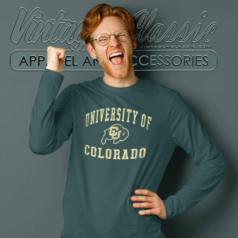 Colorado Buffaloes University Vintage Logo Long Sleeve Tee Colorado Buffaloes University Vintage Logo Long Sleeve Tee