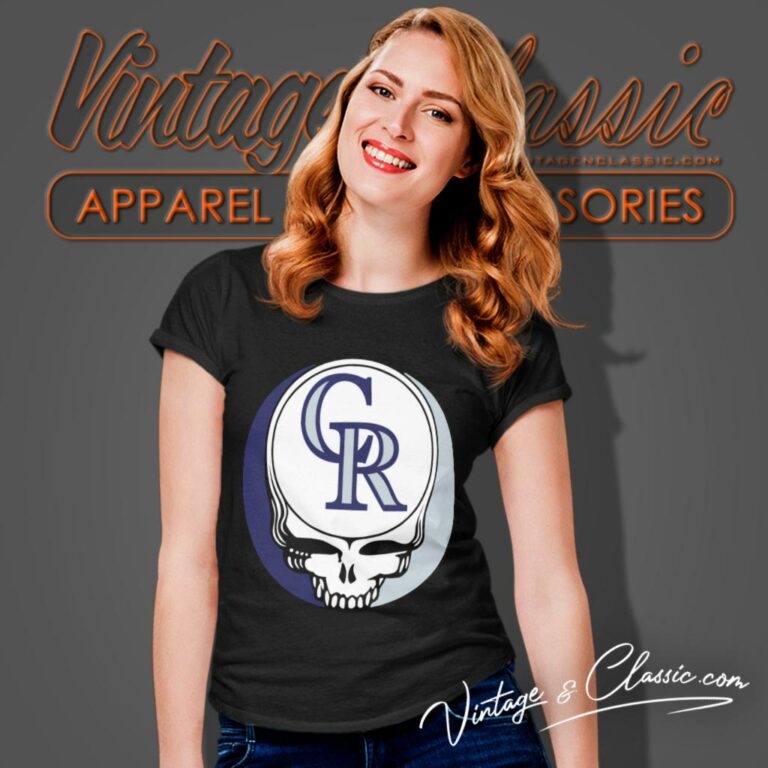 Colorado Rockies Grateful Dead Steal Your Face Women T Shirt Colorado Rockies Grateful Dead Steal Your Face Women T Shirt