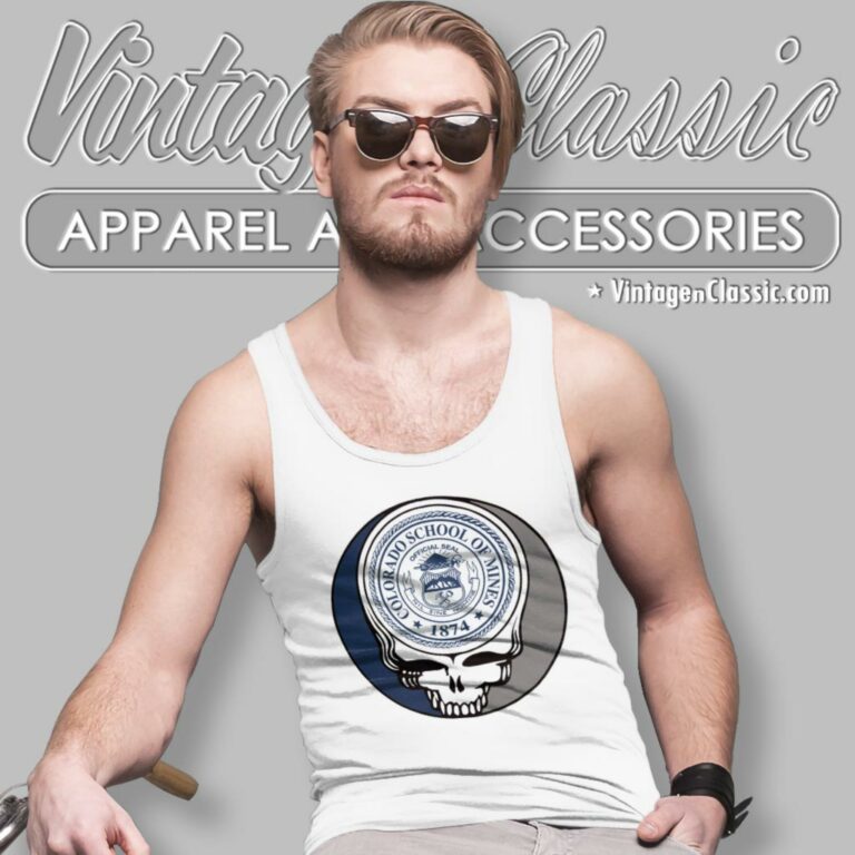 Colorado School Of Mines Grateful Dead Steal Your Face Tank Top Racerback Colorado School Of Mines Grateful Dead Steal Your Face Tank Top Racerback
