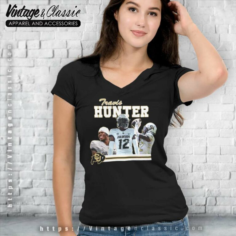Colorado Travis Hunter V Neck TShirt Colorado Travis Hunter V Neck TShirt