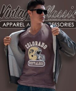 Colorado University Buffaloes Football Ncaa V Neck TShirt