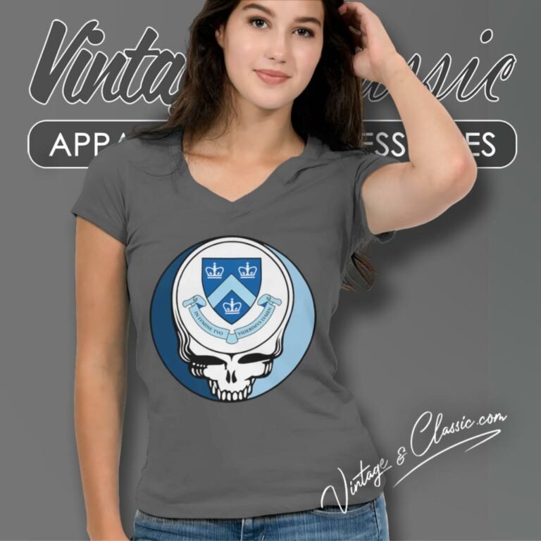Columbia University Grateful Dead Steal Your Face V Neck TShirt Columbia University Grateful Dead Steal Your Face V Neck TShirt