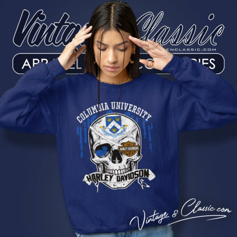 Columbia University Harley Davidson Skull Sweatshirt Columbia University Harley Davidson Skull Sweatshirt