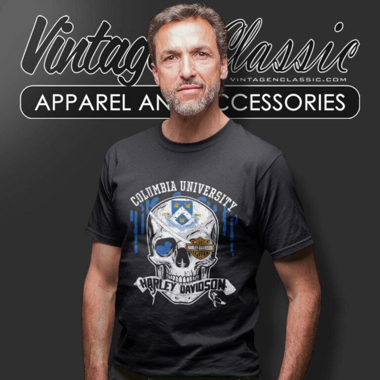 Columbia University Harley Davidson Skull T Shirt Columbia University Harley Davidson Skull T Shirt
