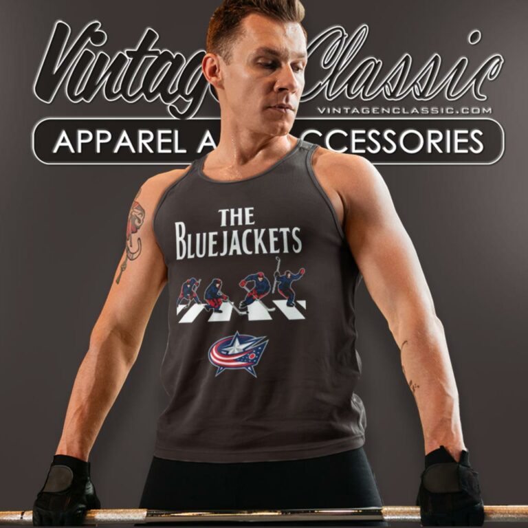 Columbus Blue Jackets Abbey Road Tank Top Racerback Columbus Blue Jackets Abbey Road Tank Top Racerback