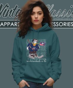 Columbus Blue Jackets Donald Duck Hockey Shirt Hoodie