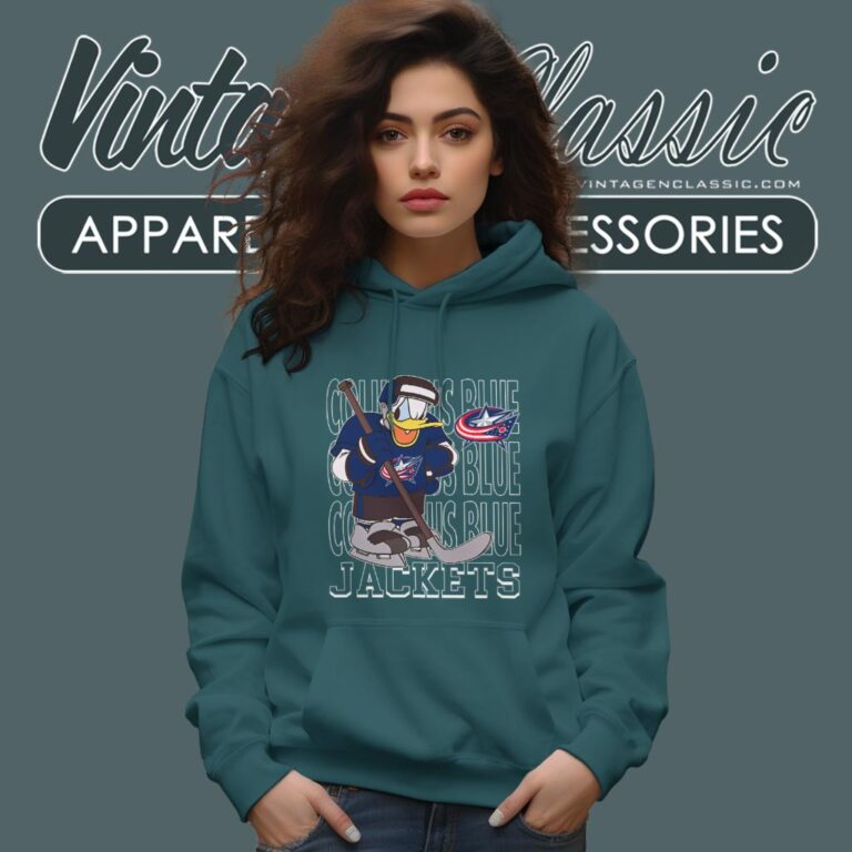 Columbus Blue Jackets Donald Duck Hockey Shirt Hoodie Columbus Blue Jackets Donald Duck Hockey Shirt Hoodie