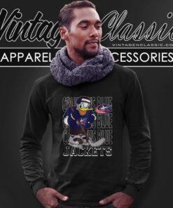 Columbus Blue Jackets Donald Duck Hockey Shirt Long Sleeve Tee