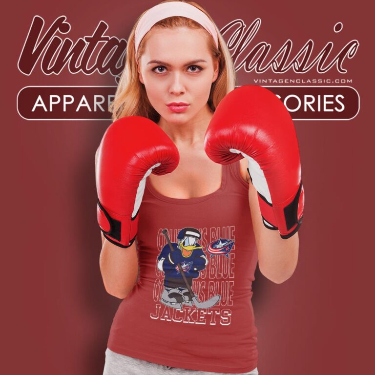 Columbus Blue Jackets Donald Duck Hockey Shirt Tank Top Racerback Columbus Blue Jackets Donald Duck Hockey Shirt Tank Top Racerback