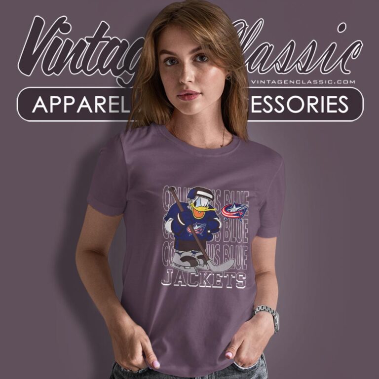 Columbus Blue Jackets Donald Duck Hockey Shirt Women T shirt Columbus Blue Jackets Donald Duck Hockey Shirt Women T shirt