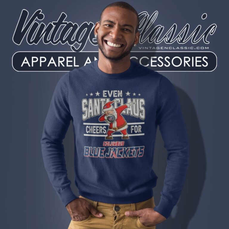 Columbus Blue Jackets Even Santa Claus Christmas Sweatshirt Columbus Blue Jackets Even Santa Claus Christmas Sweatshirt