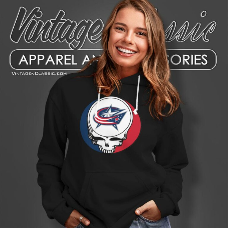 Columbus Blue Jackets Grateful Dead Steal Your Face Hoodie Columbus Blue Jackets Grateful Dead Steal Your Face Hoodie