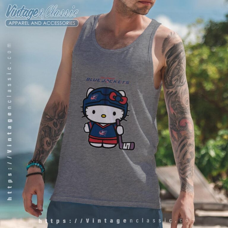 Columbus Blue Jackets Hello Kitty Shirt Tank Top Racerback Columbus Blue Jackets Hello Kitty Shirt Tank Top Racerback