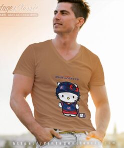 Columbus Blue Jackets Hello Kitty Shirt V Neck TShirt