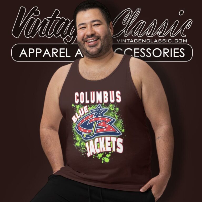 Columbus Blue Jackets Retro Nhl Tank Top Racerback Columbus Blue Jackets Retro Nhl Tank Top Racerback