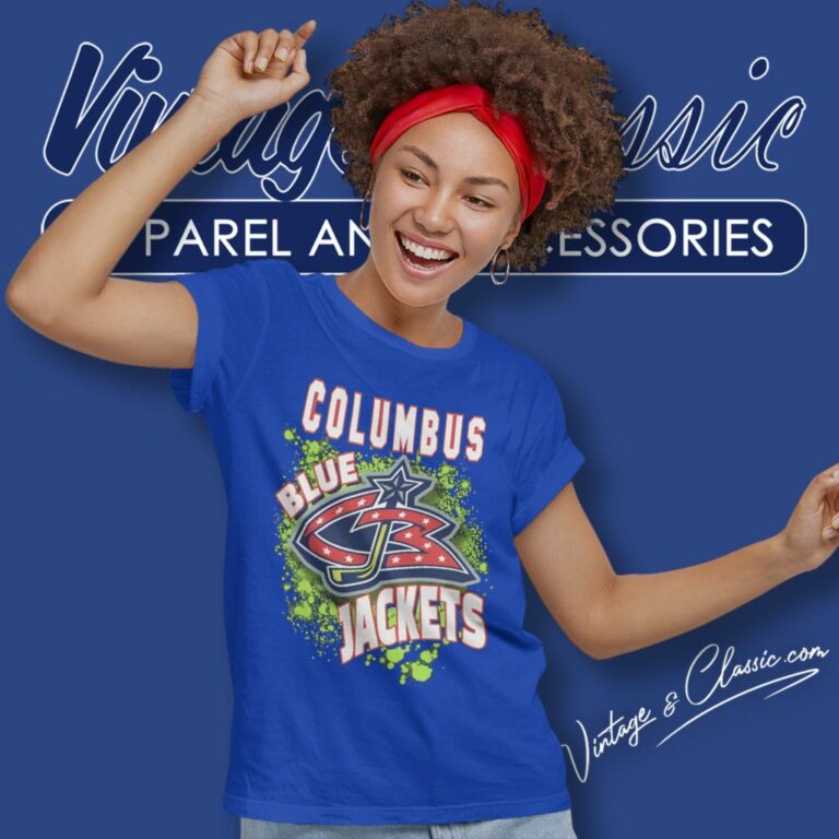Columbus Blue Jackets Retro Nhl Women T Shirt Columbus Blue Jackets Retro Nhl Women T Shirt