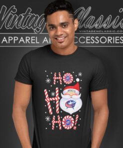 Columbus Blue Jackets Santa Claus Ho Ho Ho Christmas T Shirt
