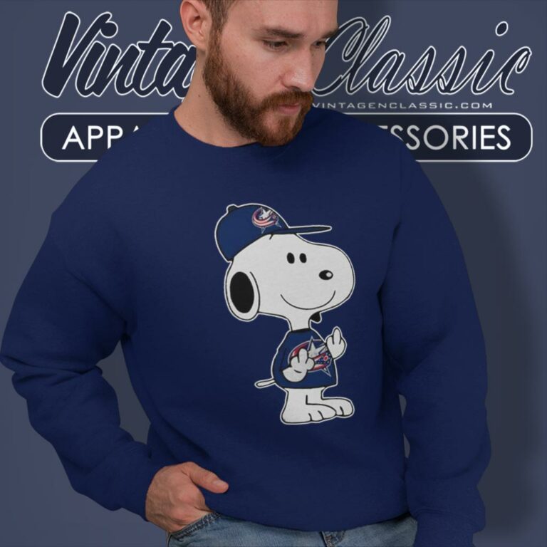 Columbus Blue Jackets Snoopy Double Middle Fingers Fck You Sweatshirt Columbus Blue Jackets Snoopy Double Middle Fingers Fck You Sweatshirt