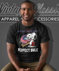 Columbus Blue Jackets Snoopy Perfect Smile T Shirt