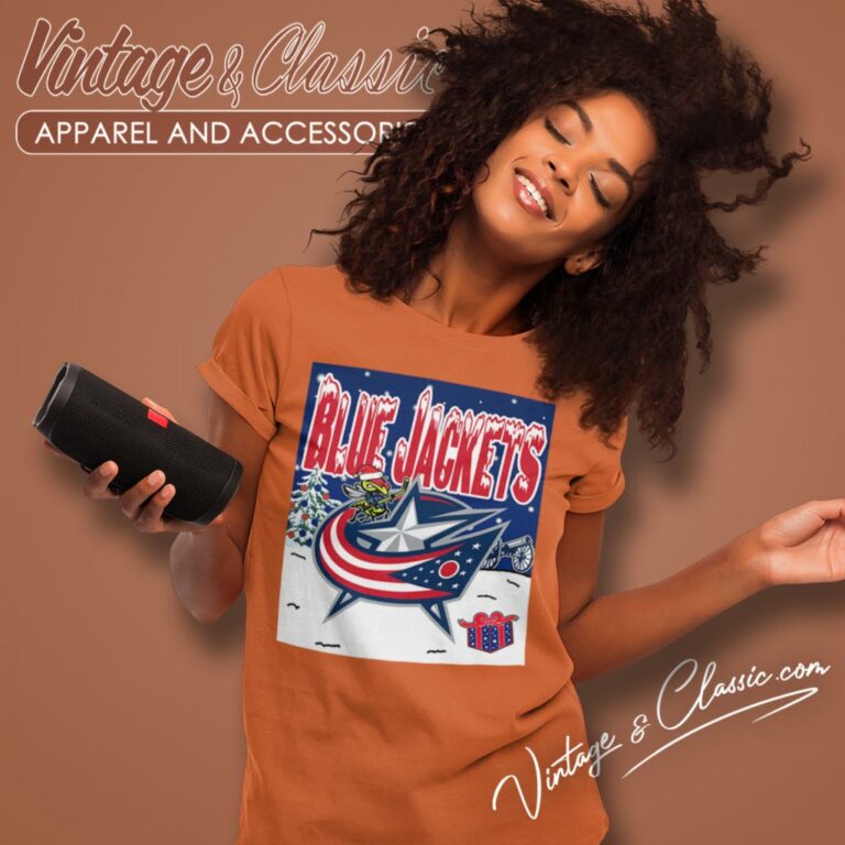 Columbus Blue Jackets Ugly Christmas Women T Shirt Columbus Blue Jackets Ugly Christmas Women T Shirt