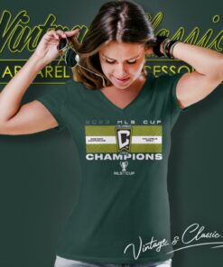 Columbus Crew 2023 Mls Cup Champions Perfect Form V Neck TShirt